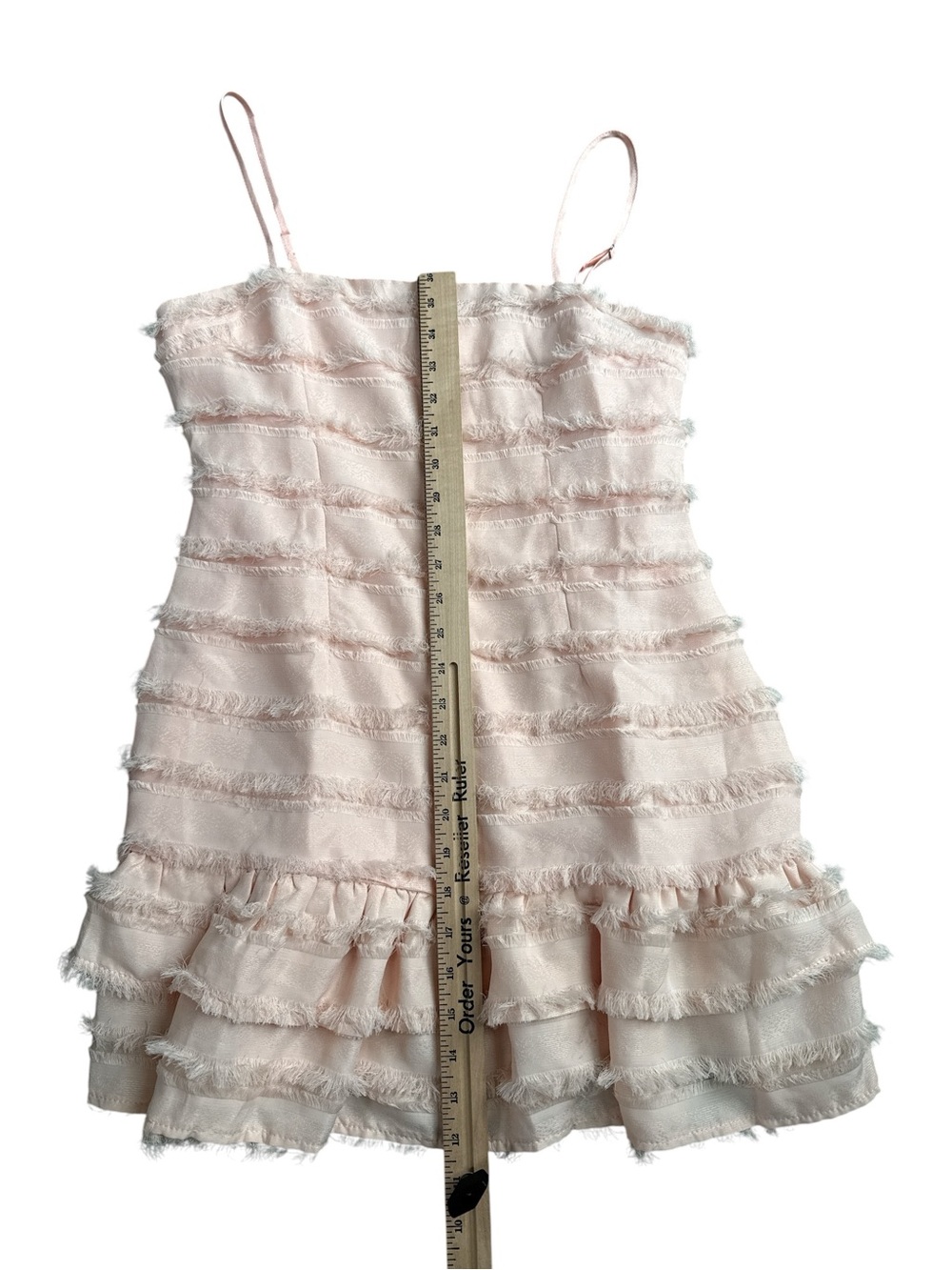 Polly Dress Molina Mini Dress Pink Tiered Size 6 - Picture 7 of 9